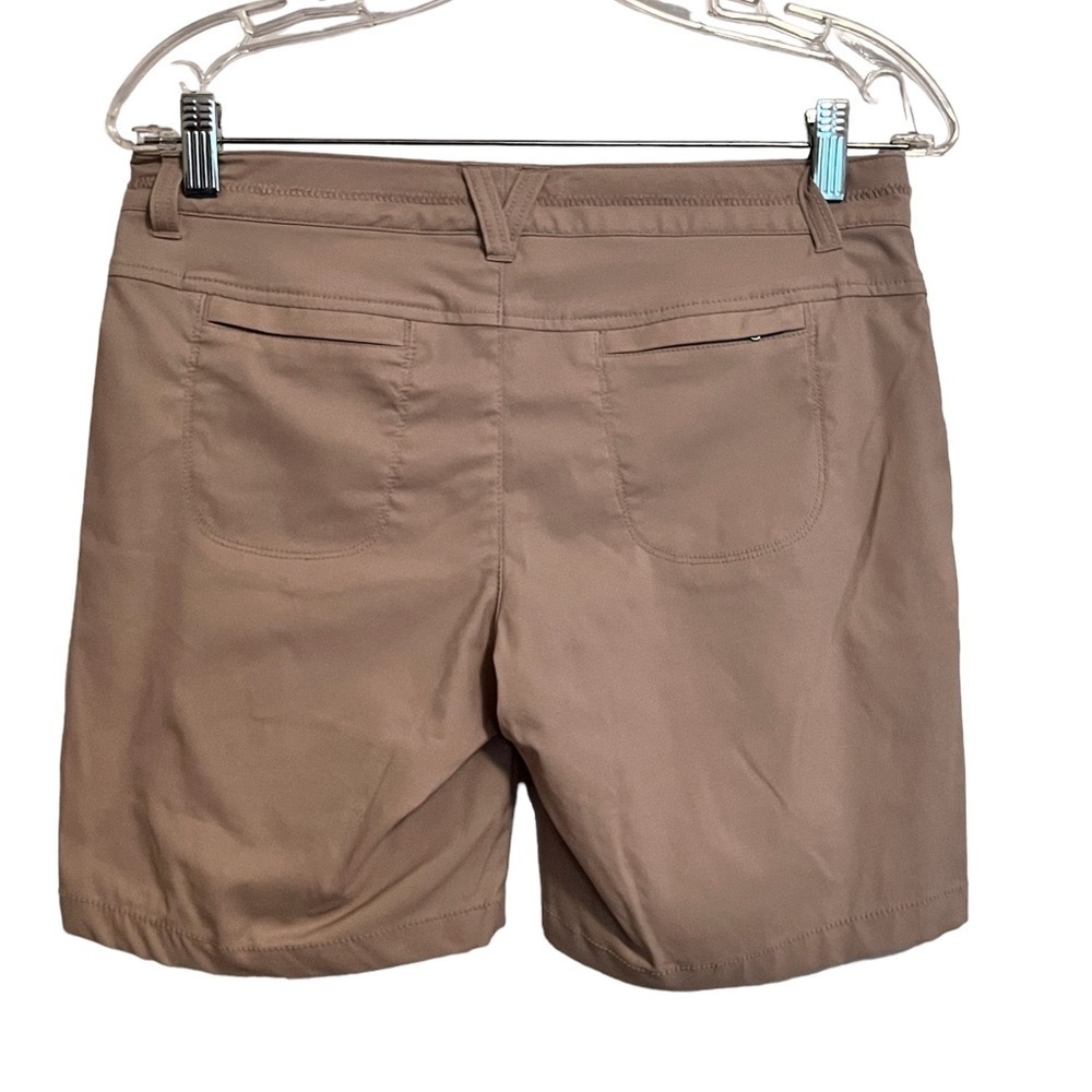 Athleta La Trek Women’s Size 2 khaki Tan Hiking Shorts 983387 EUC - Picture 2 of 4